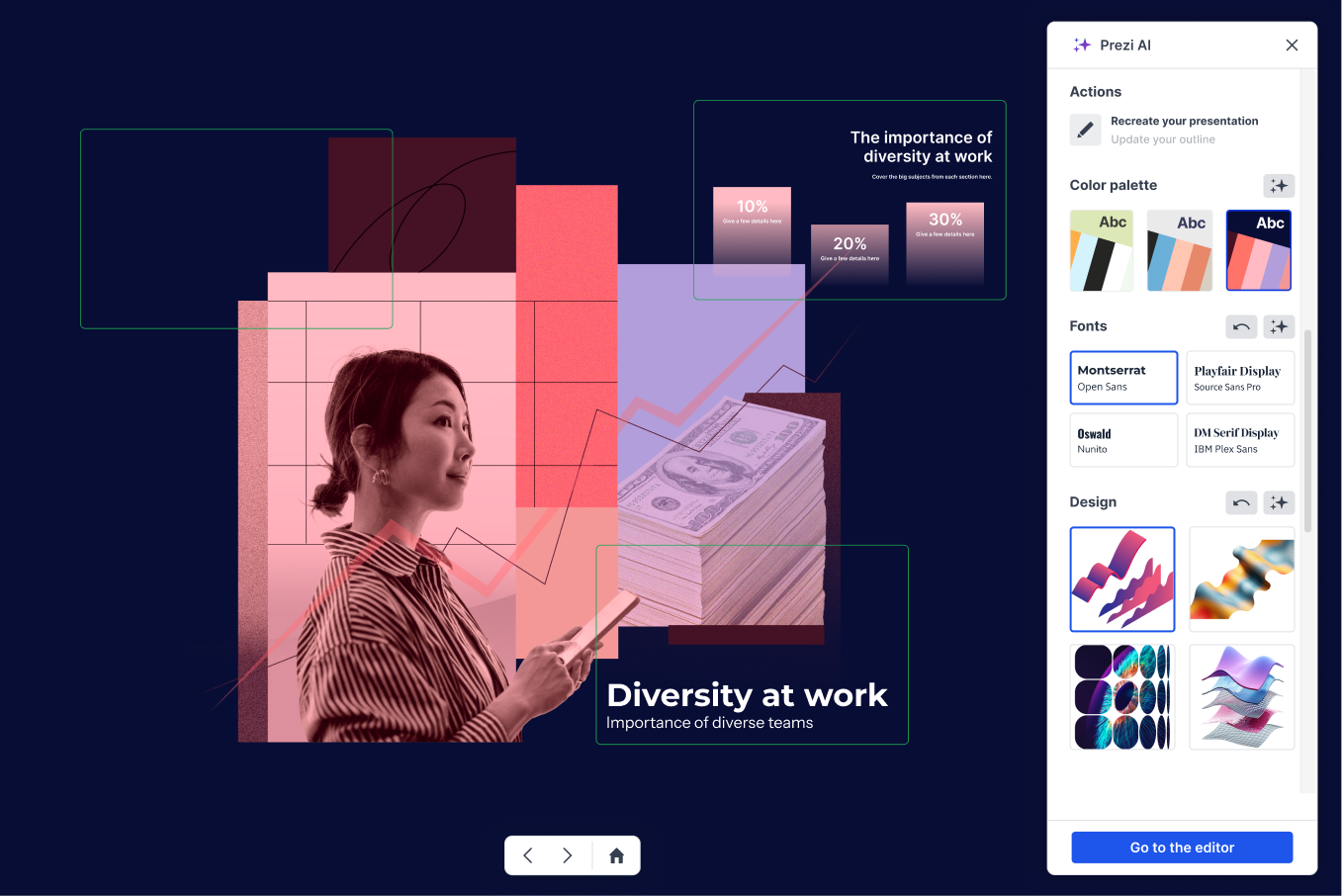 Prezi AI editor