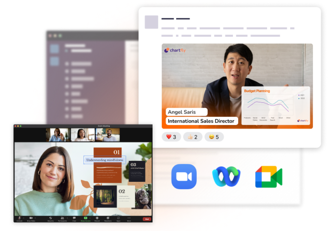 Prezi Video in action across platforms